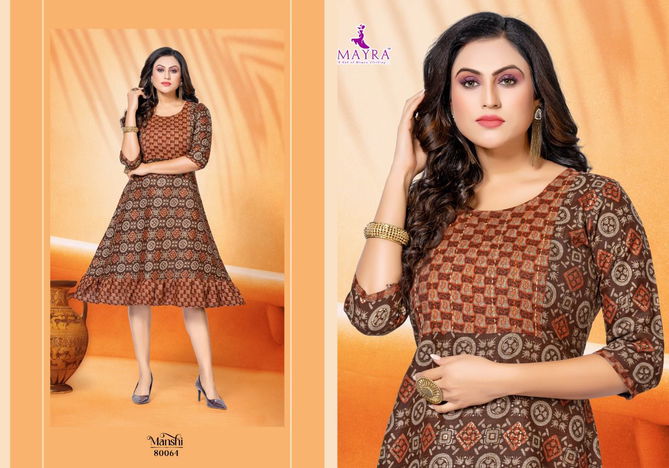 Manshi By Mayra 80059-80066 Anarkali Kurtis Catalog